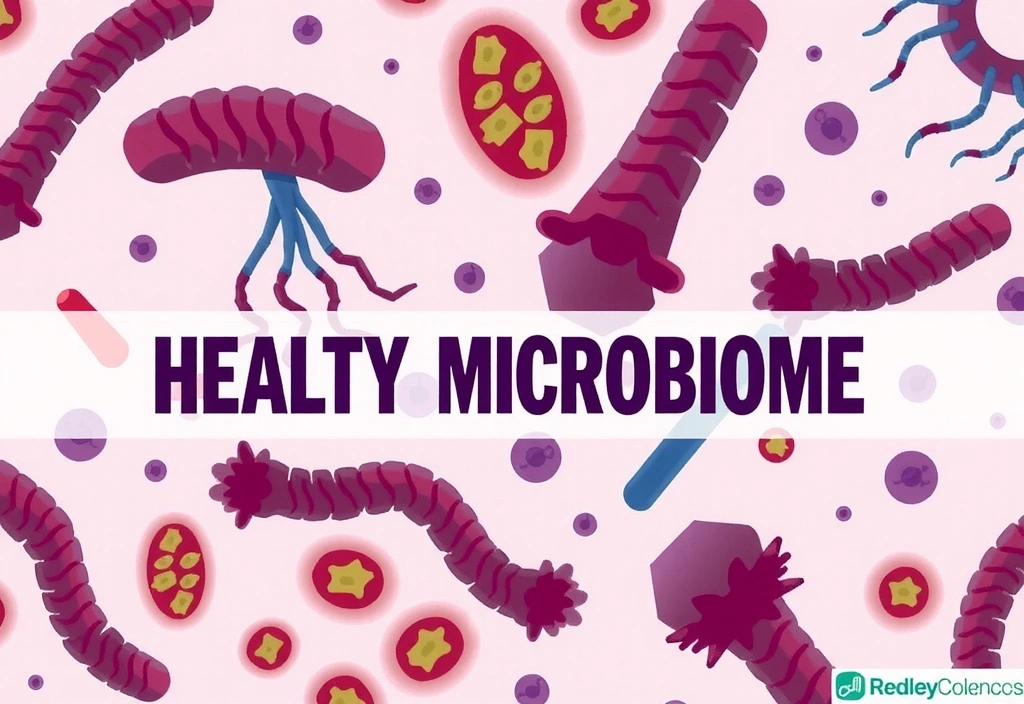 Representación de un ecosistema intestinal saludable